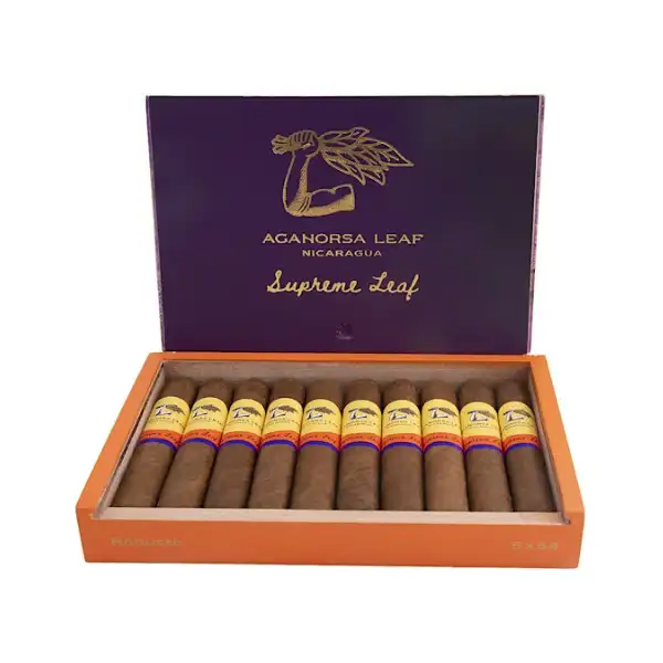 Aganorsa Leaf Supreme Leaf Robusto 5 x 54 (Box of 10)